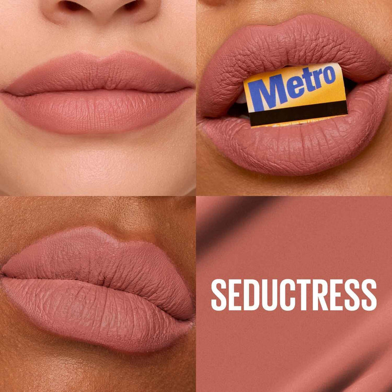 Maybelline Superstay Matte Ink Longlasting Liquid, Nude Lipstick, Up to 12 Hour Wear, Non Drying, 65 Seductress Greenwize