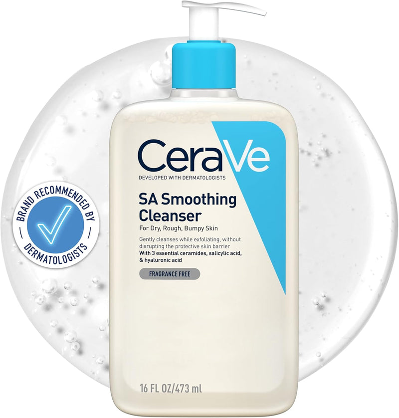 CeraVe SA Smoothing Cleanser with Salicylic Acid for Dry, Rough & Bumpy Skin 473ml Greenwize