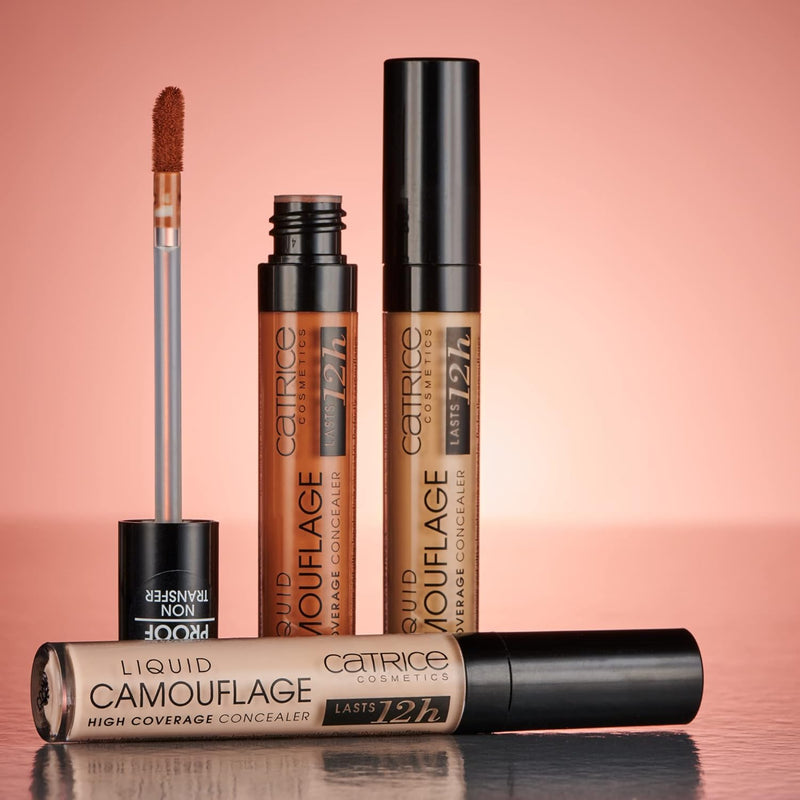 Catrice Liquid Camouflage High Coverage Concealer, No. 048, Nude, Long-Lasting, for Dry Skin, for Blemished Skin, for Combination Skin, Vegan, Oil-Free, Waterproof, Alcohol-Free, Pack of 1 (5 ml) Greenwize