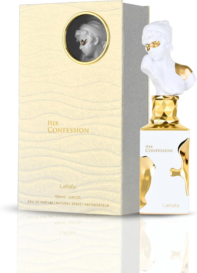 Lattafa Her Confession for Women Eau de Parfum Spray, 3.4 Ounce / 100ml Lattafa