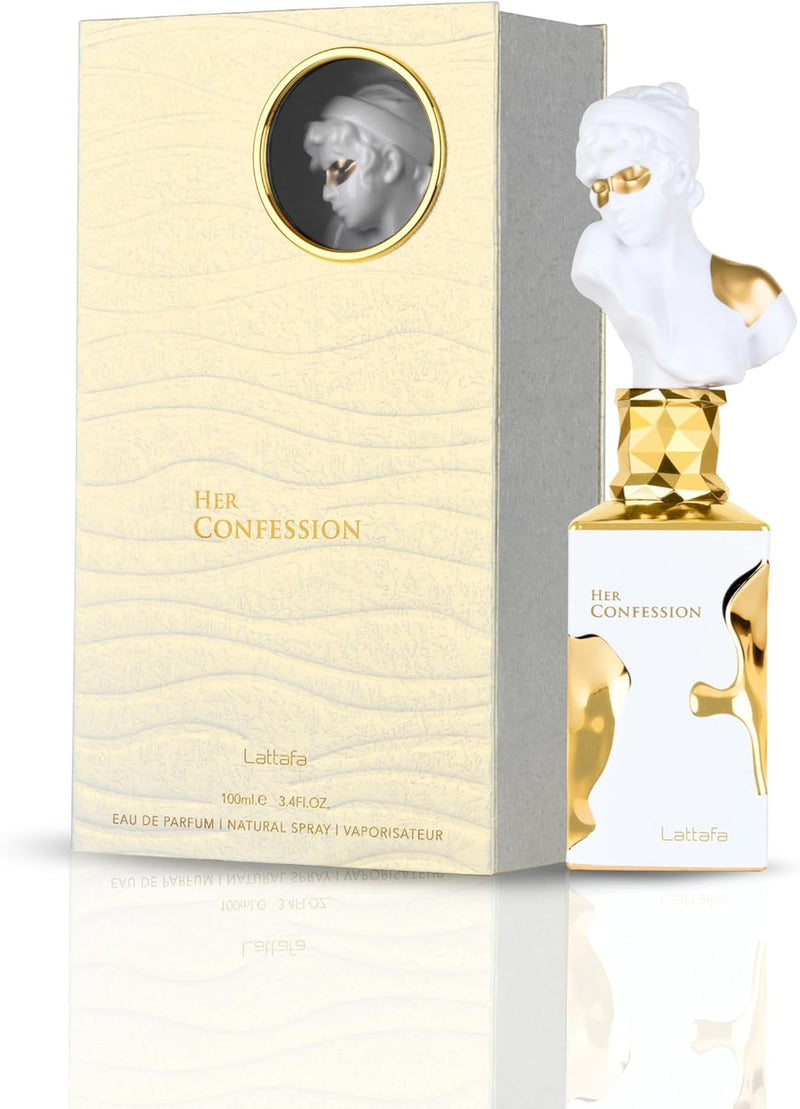 Lattafa Her Confession for Women Eau de Parfum Spray, 3.4 Ounce / 100ml Lattafa