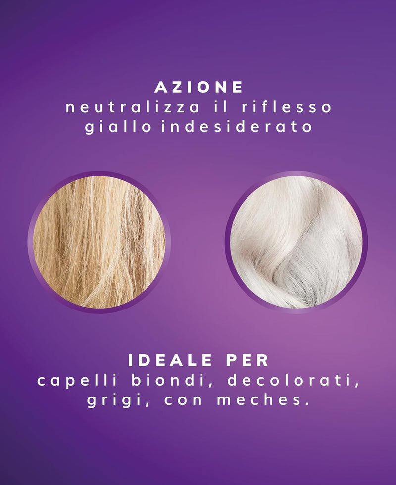 Fanola Wonder, Anti-Yellow Shampoo for Blonde, Lightened, Bleached or Grey Hair, Neutralizes Yellow Tones with Toning Action Leaving Hair Softer and Shiner, 350ml Greenwize