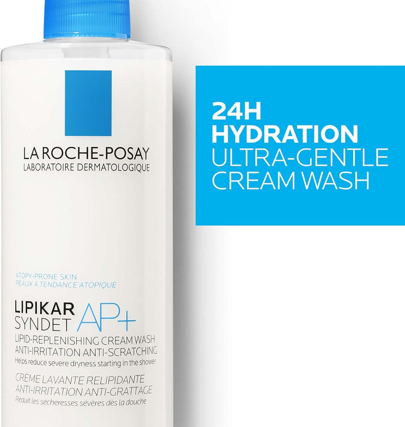 La Roche-Posay Lipikar Syndet AP+ Soothing Cream Wash For Eczema And Atopic Skin 400ml La Roche-Posay
