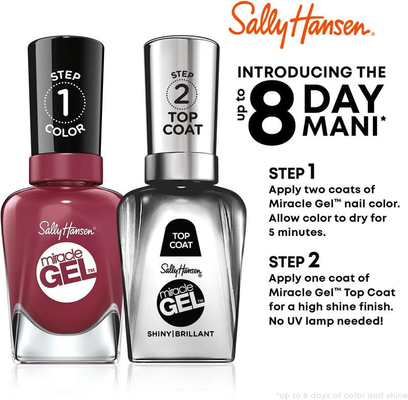 Sally HansenSally Hansen , Tipsy Gypsy, Gel-Like Nail Polish, NO UV Light Required, Chip-Resistant, Long Lasting - Up to 8 days, Easy to Use, Salon Quality Results, Vegan Formula, 14.7ml Sally Hansen
