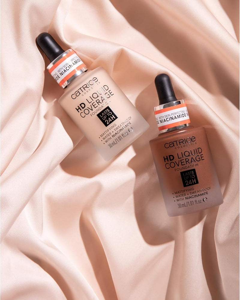 Catrice HD Liquid Coverage Foundation, longlasting, mattifying, matte (30ml) Greenwize