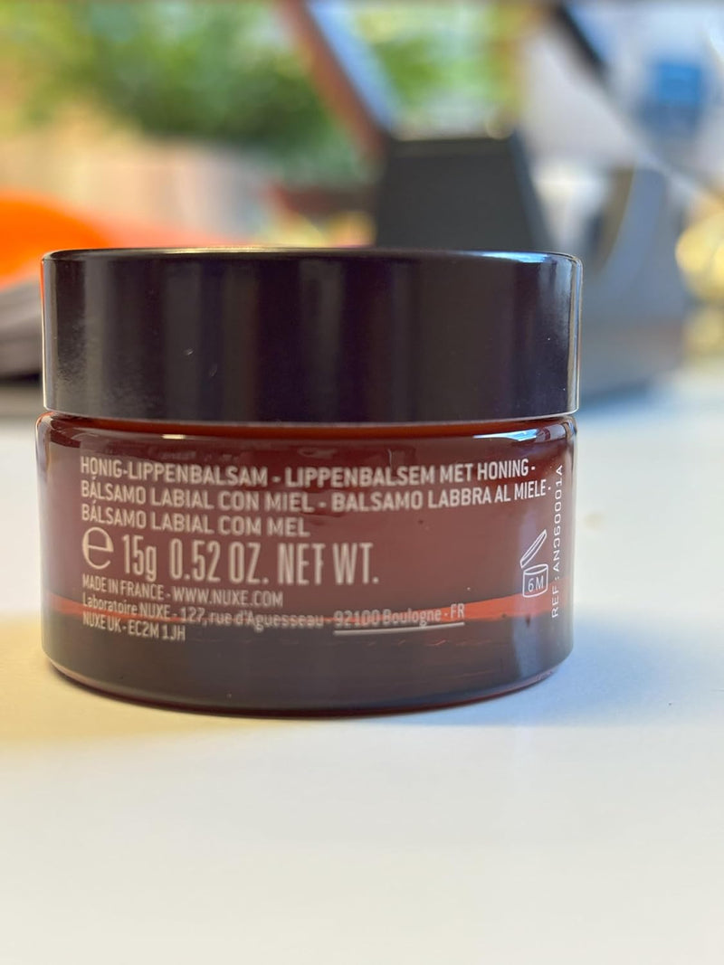 Nuxe Reve de Miel Honey Lip Balm 15ml, Repairing Lip Balm, Nourishes & Softens Very Dry Lips, With Honey & Beehive Ingredients, Daily or Overnight Use, Vegan Formula Greenwize