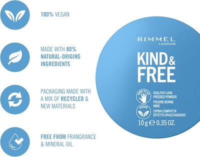 Rimmel Kind + Free Natural Finish Pressed Powder, Medium 030 Rimmel