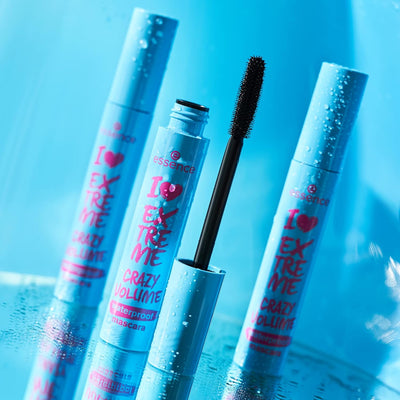 Essence I Love Extreme Crazy Volume Waterproof Mascara Black Volume Instant Result Intensive Waterproof Vegan Perfume Free (12 ml) Greenwize