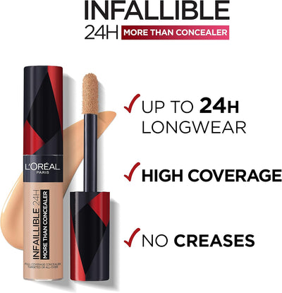L'Oréal Paris Infallible 24H More Than Concealer, Full-coverage, Longwear and Matte Finish, 328 Linen L'Oréal