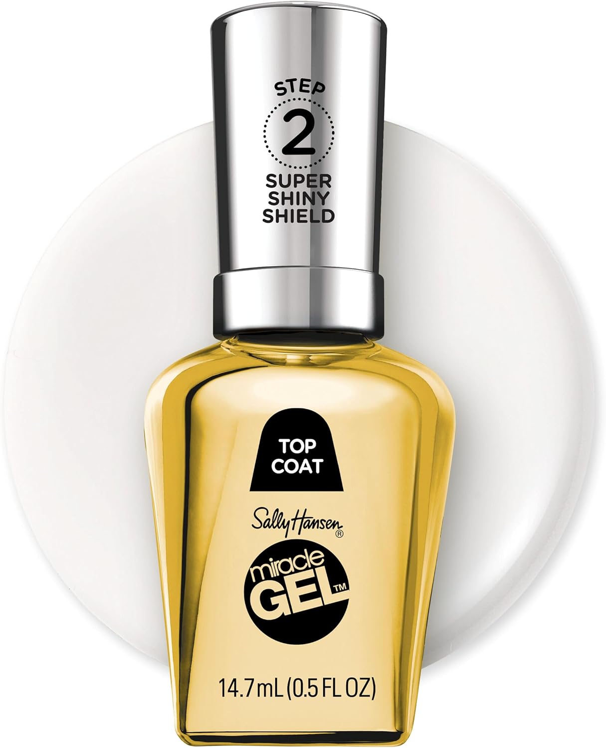 Sally Hansen Miracle Gel Super Shiny Top Coat 14.7ml Clear Vegan No UV Sally Hansen
