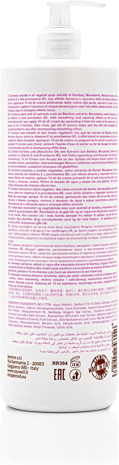 Raywell Organic BOMA Hair Conditioner with Vegetable Extracts and Oils - 1 Litre - Made in Italy ‎Raywell