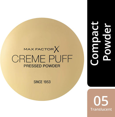 Max Factor Cream Puff Pressed Compact Powder, 21 g, 05 Translucent Greenwize