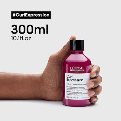 L'Oréal Professionnel Moisturising & Hydrating Shampoo, For Curly & Coily Hair, With Glycerin, Urea H and Hibiscus Seed Extract, Serie Expert Curl Expression, 300 ml L'Oréal Professionnel Paris