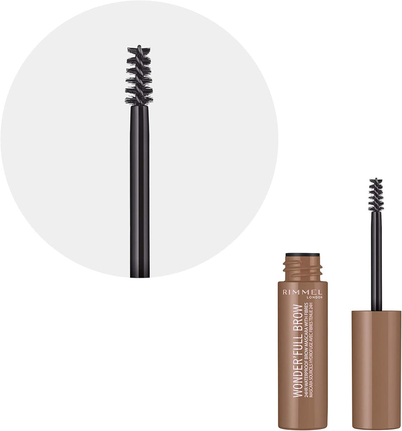 Rimmel London Wonder’Full Brow 24HR Waterproof Brow Gel, with Fibres for Plump Thick Brows, Light, 4.5 ml Greenwize