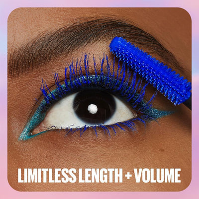 Maybelline Blue Mascara, Lash Sensational Sky High Volumizing & Thickening, Eyelash Lengthening, Flake-Free Formula, Washable Coloured Mascara Infused with Bamboo Extract, Colour: Blue Mist Maybelline