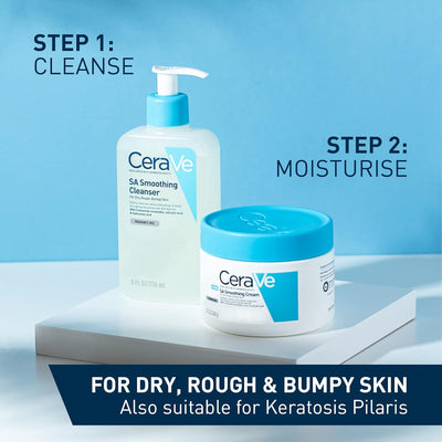 CeraVe SA Smoothing Cream, Body, With 3 essential ceramides, urea & salicylic acid, For dry, rough, bumpy sky, 340 g/12 oz Greenwize