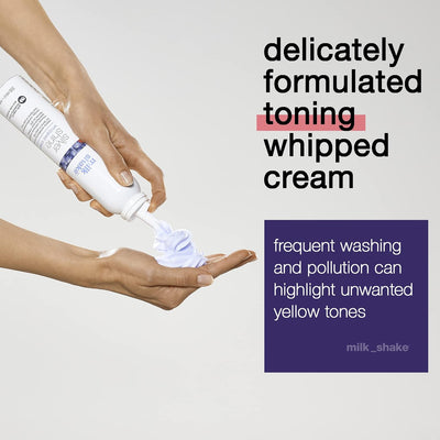 milk_shake | Silver Shine Whipped Cream 200 ml, Specific Anti-Yellow Leave-In Conditioning Foam for Blond or Grey Hair, with Violet Pigment, Made in Italy Greenwize
