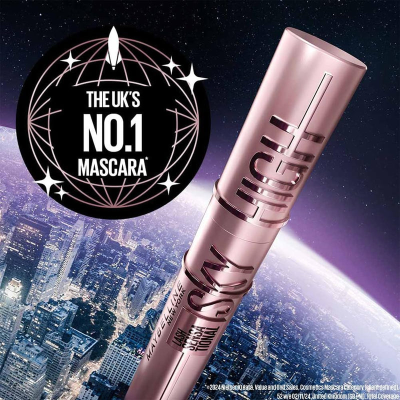 Maybelline Purple Mascara, Lash Sensational Sky High Volumizing & Thickening, Eyelash Lengthening, Flake-Free Formula, Washable Coloured Mascara, Full Volume Mascara, Colour: Plum Twilight Maybelline