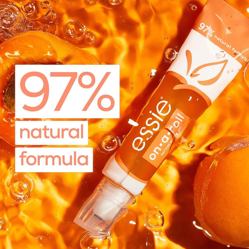 essie Apricot Nail and Cuticle Oil Treatment, Nail Care Nourishing, Softening, Moisturizing Apricot Cuticle Oil For Dry and Brittle Hands and Nails, On a Roll, 13.5 ml Greenwize