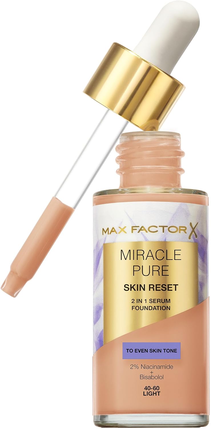Max Factor Miracle Pure Skin Reset Serum Foundation 40–60 Light 30ml MAX FACTOR