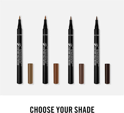 Rimmel London Brow Pro Micro 24HR Precision-Stroke Pen, Microfilling Felt Tip, Soft Brown, 1 ml Rimmel