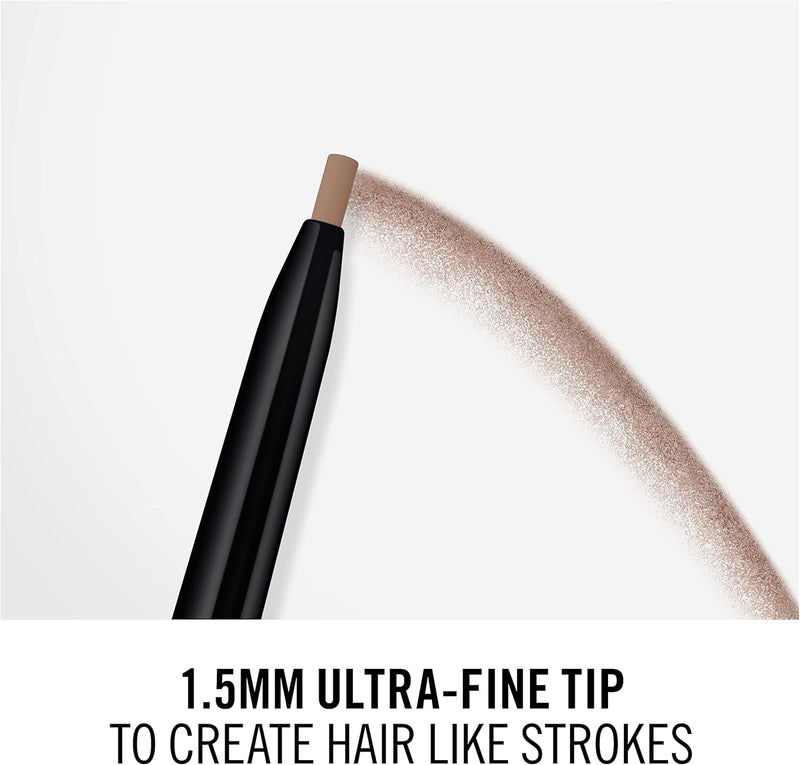 Rimmel London Brow Pro Micro Ultra-Fine Precision Pencil & Brush, Natural-looking Defined Brows, Blonde, 0.03 g Rimmel
