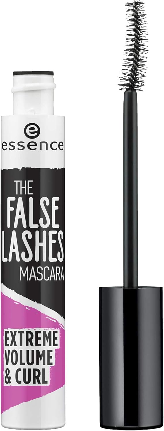 essence The False Lashes Mascara Extreme Volume & Curl, Mascara, Black, Swinging, Volumizing, Vegan, Perfume, No Alcohol (10 ml) Greenwize