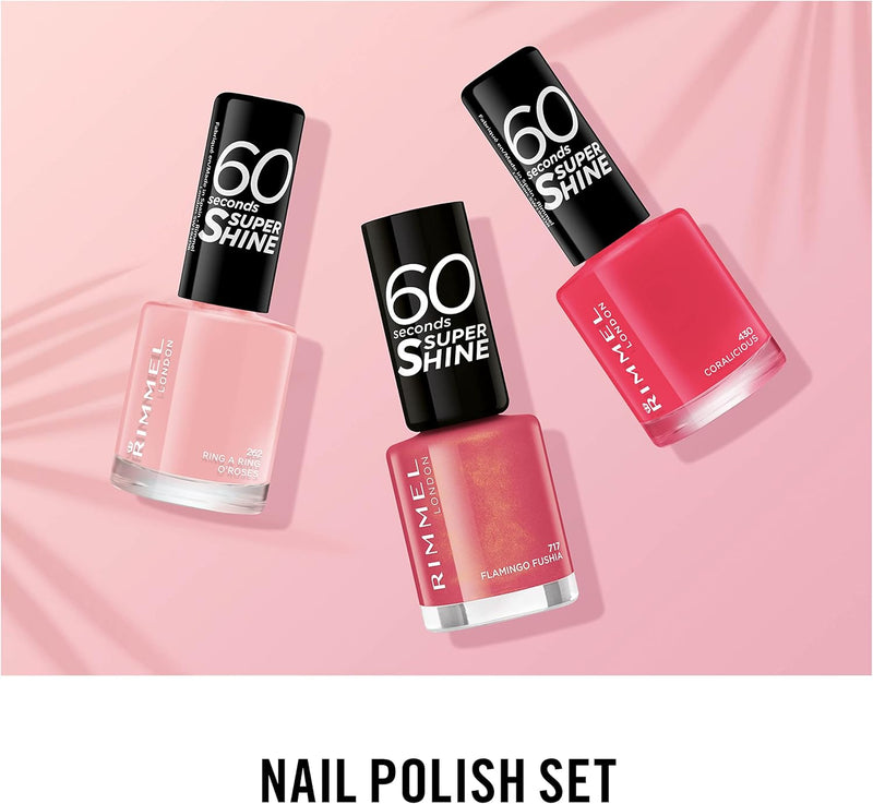 Rimmel 60 Seconds Super Shine Nail Polish - 8 ml, Coralicious Rimmel