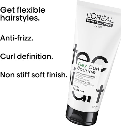 L'Oréal Professionnel Tecni.ART Bouncy Hair Styling Cream, Soft Touch, Defined Hair Styling, Frizz Protection, 150ml Greenwize