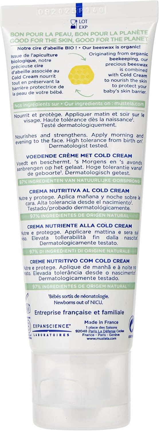Mustela PS CREME NOURRISSANTE AU COLD CREME 40 ML/PS VOEDENDE CREME MET COLD CREAM 40 ML Greenwize