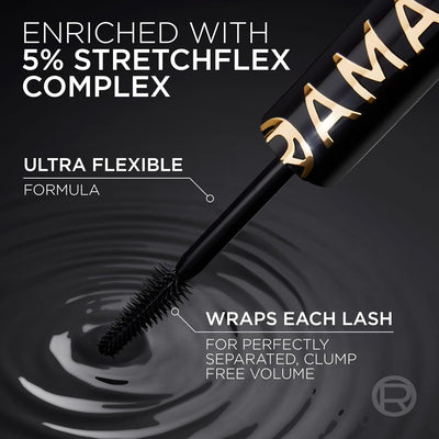 L'Oréal Paris Mascara, Up to 24 Hour Wear, No Clumping, For Fanned Out Lashes, Panoramic Volume, Panorama All Night, Black Maybelline New York
