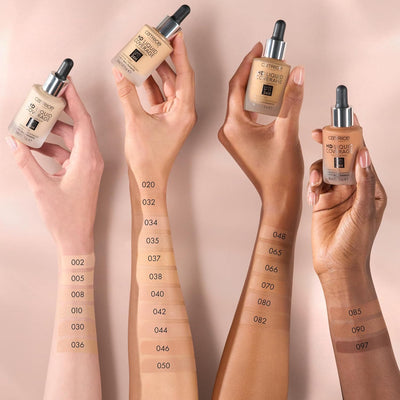 Catrice HD Liquid Coverage Foundation, No. 046, Nude, Long-Lasting, Matte, for Blemished Skin, Vegan, Oil-Free, Waterproof, Alcohol-Free, Pack of 1 (30 ml) Greenwize