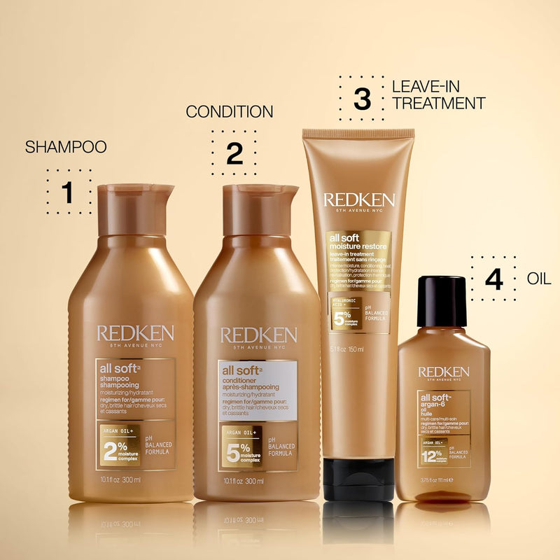 REDKEN Conditioner, For Dry Hair, Argan Oil, Intense Softness and Shine, All Soft Greenwize