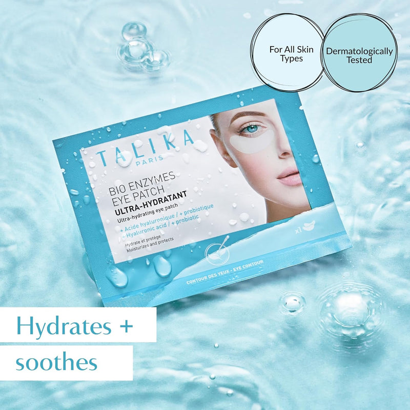Talika Bio Enzymes Eye Patch - Instant Ultra-Moisturising Under Eye Patches - Eye Mask Patches For Dark Circles Tired Eyes & Puffiness - Single Pair Greenwize