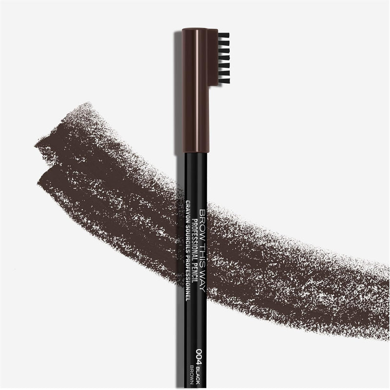 Rimmel London Professional Eyebrow Pencil, Precise Pencil with Built-in Brush, Black Brown, 1.4 g Greenwize