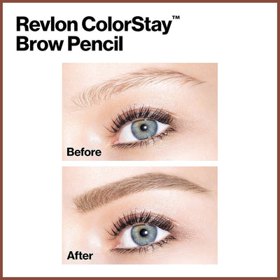 Revlon Colorstay Eyebrow Pencil with Spoolie Brush, Waterproof, Longwearing, Angled Tip Applicator for Perfect Brows, Soft Black (225) Greenwize