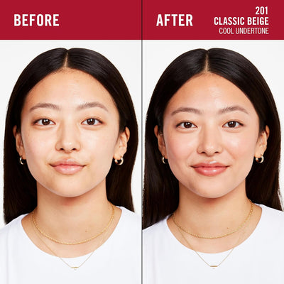 Rimmel Lasting Finish 35Hr Foundation 201 Classic Beige, Full Coverage, Hydrating, SPF20, Hyaluronic Acid, Vitamin E, 2% Niacinamide, All Day Wear, Vegan, Cruelty Free Rimmel