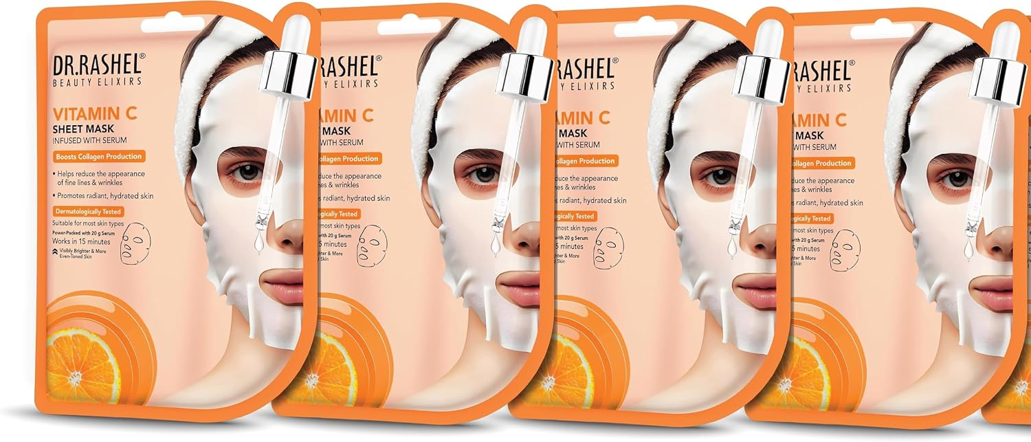 DR.RASHEL BEAUTY ELIXIRS SHEET MASK - VITAMIN C Pack of 4 (Copy) Dr. Rashel