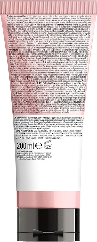 L'Oréal Professionnel Colour-Retaining Conditioner for Coloured Hair, Banana, Multicoloured, 200 ml (Pack of 1) L'Oréal Professionnel