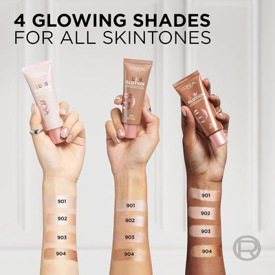 L'Oréal Paris Multi-Use Glow Enhancer, 24h Hydration with Shea Butter and Glycerin, for Face and Body, Paradise Lumi Glotion, Shade 901: Fair Glow, 40 ml Greenwize