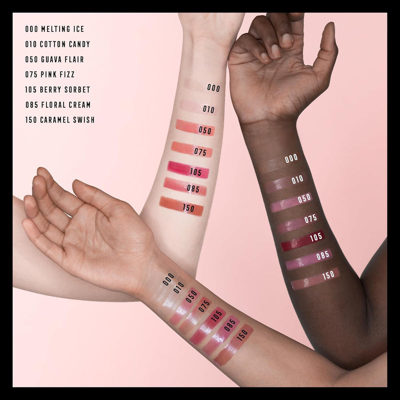 Max Factor 2000 Calorie Lip Glaze Pink Fizz, Full Shine Lip Gloss, Nourishing with Hyaluronic Acid & Squalane, Instant Plump, Non-Sticky, Vanilla-Milk Scent, Fuller Looking Lips Greenwize