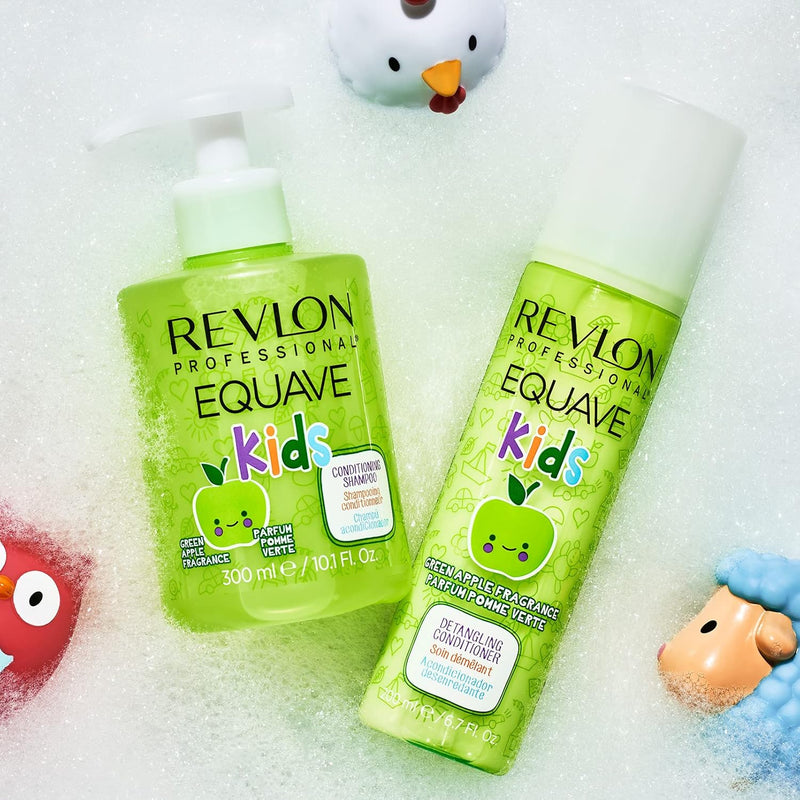 Revlon Professional Equave Kids Conditioning Shampoo, Sulphate-Free Shampoo For Kids, Green Apple Fragrance (300ml) Revlon Professional