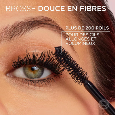 L'Oréal Paris Intense Volume Mascara, Eyelash Lengthening for Sensitive Eyes, Gentle and Flake Free, With Castor Oil, Lash Paradise, Intense Black Greenwize