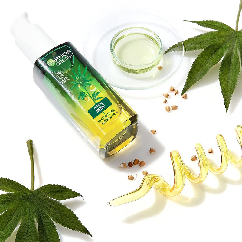 Garnier Organic Hemp Multi-Restore Facial Night Sleeping Oil 30ml Greenwize