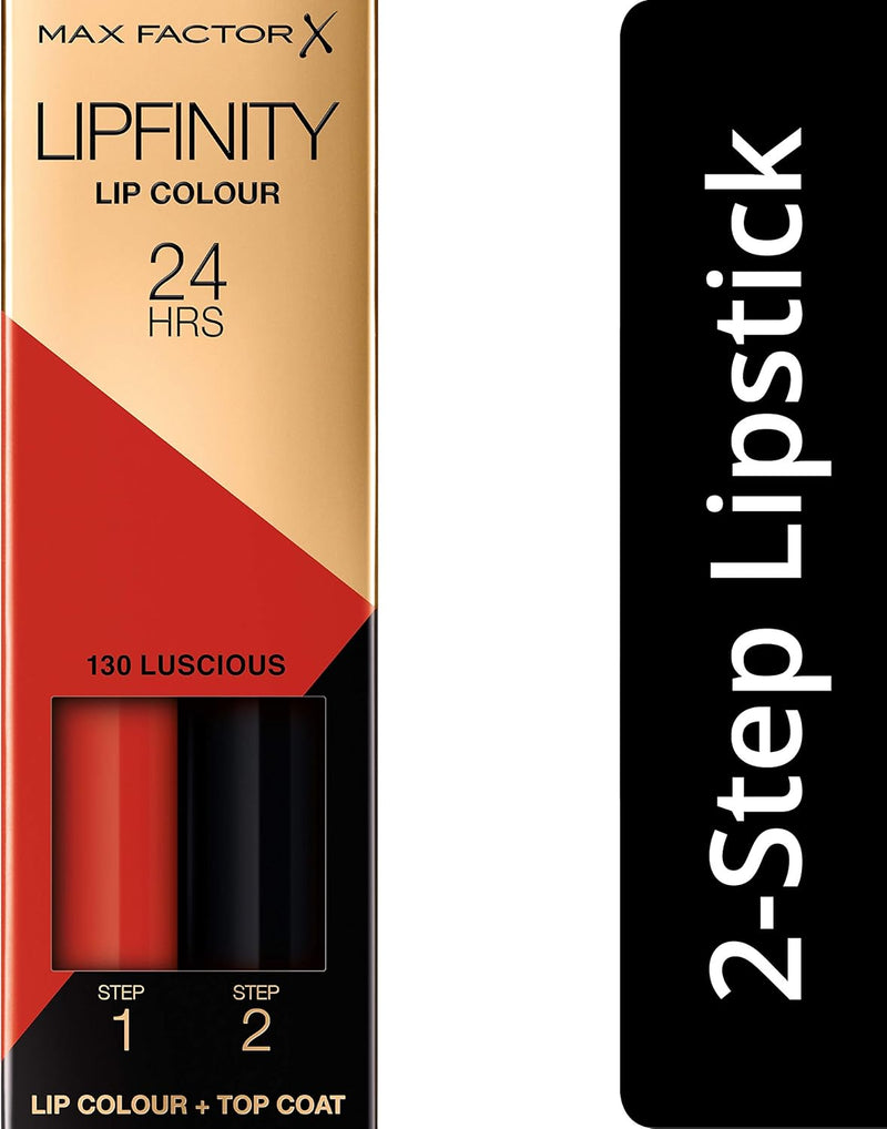 Max Factor Lipfinity 2 - step Long Lasting Lipstick - 130 Luscious, 2.3 ml + 1.9 g Max Factor