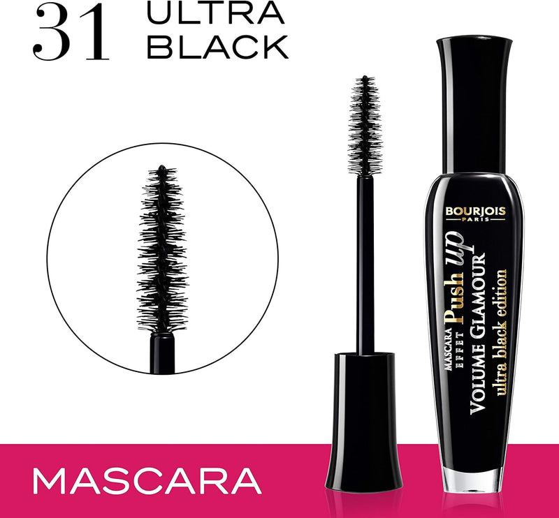 Bourjois Volume Glamour Effet Push Up Volumizing and Curling Mascara 31 Ultra Black, 7ml Greenwize
