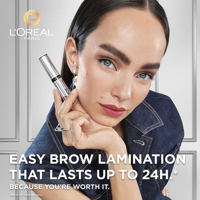 L'Oréal Paris Brow Lamination Gel, Hold for up to 24 Hours*, Day and Night, Lifted and Fuller-looking Brows, Infallible Brow Lamination Gel, Clear, 15g Greenwize