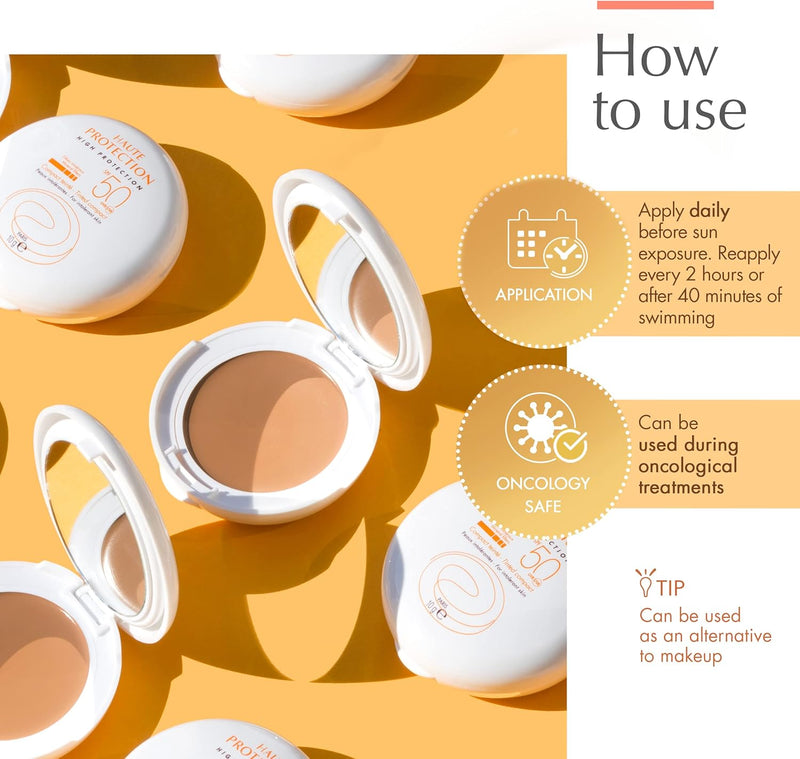 Avene Sand Haute Protection Compact Powder with SPF 50 Plus, 10 g Greenwize