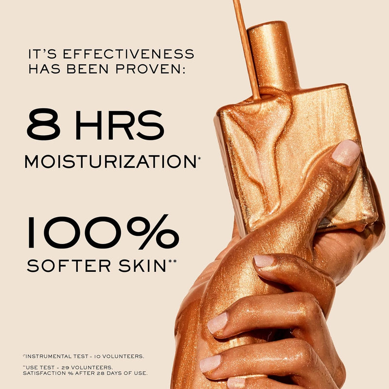 NUXE Huile Prodigieuse Shimmering Dry Oil 100ml, Illuminating Multi-Purpose Oil, With Gold-Flecked Glow for Face, Body & Hair, Softens & Enhances, Vegan Formula Greenwize