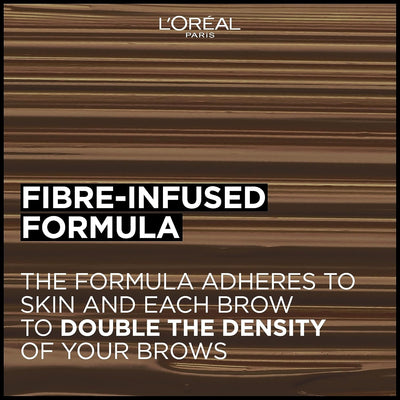 L'Oréal Paris Volumising Brow Mascara, Longwear Brow Gel for Fuller Looking Eyebrows, Up To 24 Hours Wear, Water Resistant, Infallible Brows, 5 ml, Shade: 3.0 Brunette Greenwize